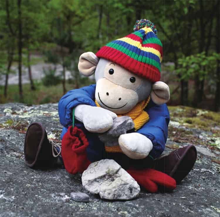 波比在树林里散步