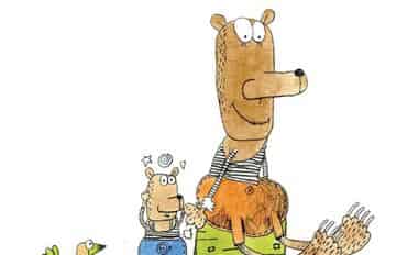 熊山坡上的胆小熊