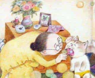 老奶奶和小花猫的故事（小花猫戴眼镜）