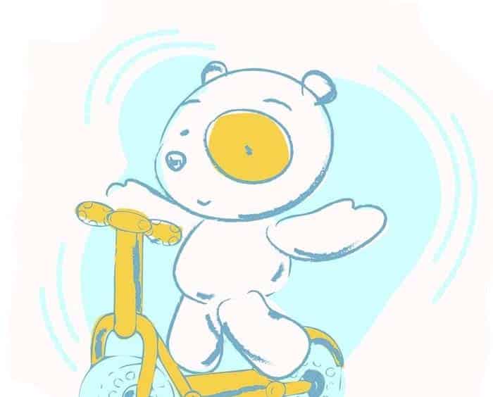 小熊的滑板车 小熊的滑板车