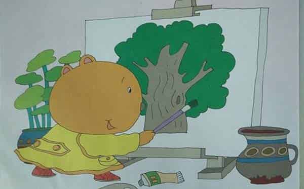 小熊拉拉画大树