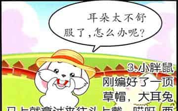 大耳兔和小胖鼠：有洞洞的草帽