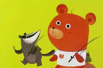 呱唧獾和哼哼熊钓鱼