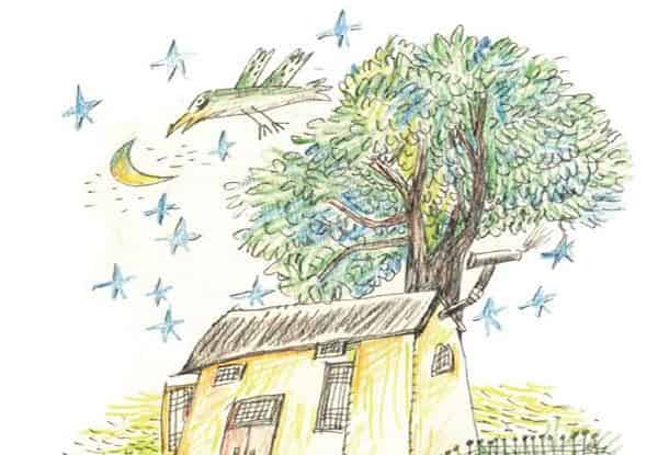 撒满月光的小木屋