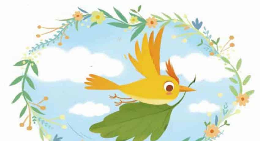 山坡下的小木椅