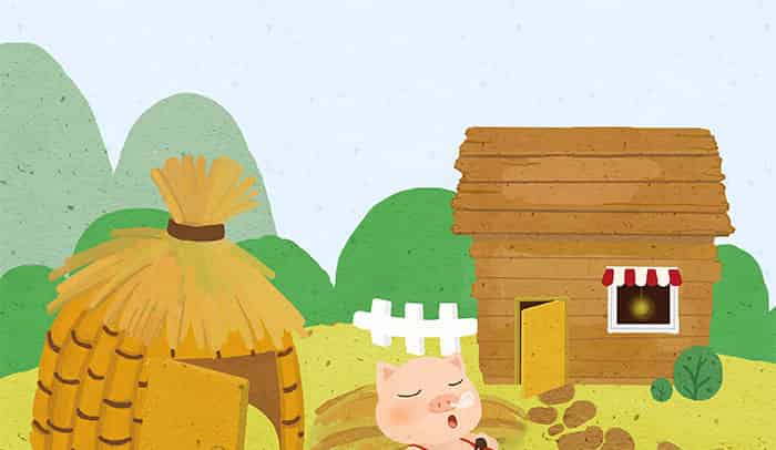 三只小猪盖房子