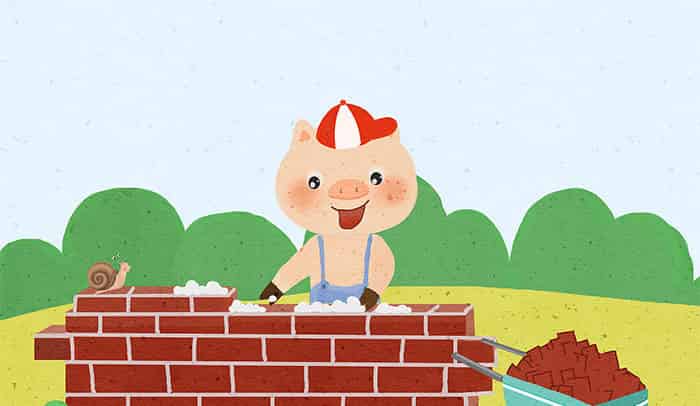 三只小猪盖房子