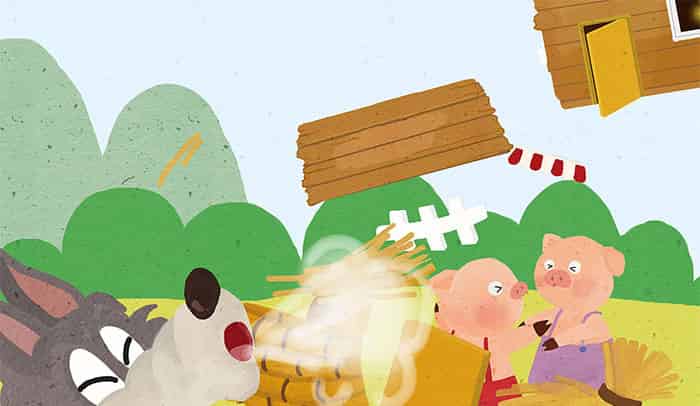 三只小猪盖房子