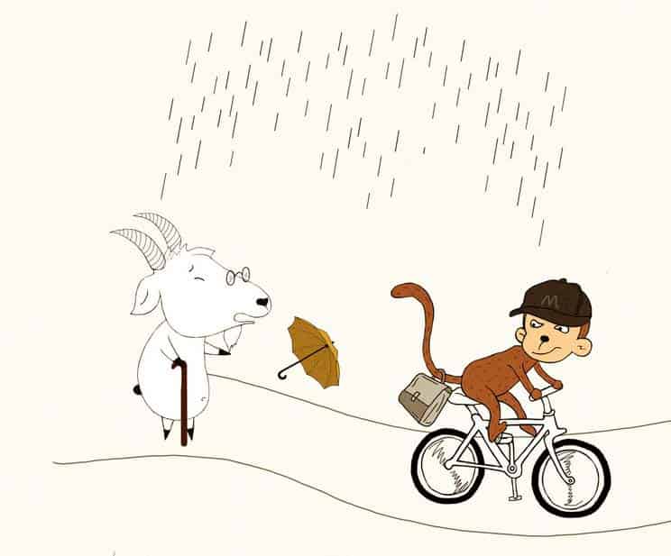 小狐狸与红雨伞