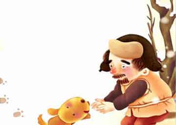 雪地里的小狗 雪地里的小狗