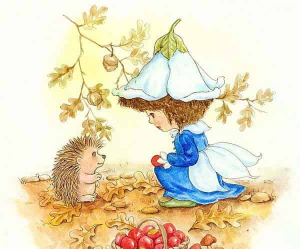 小女孩和小刺猬