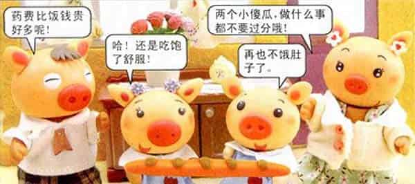 猪小弟猪小妹比节约