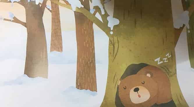 坐在蓝星星上的棕熊